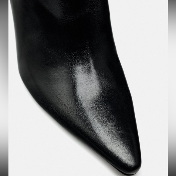 NWT Zara Heeled Wedge Ankle Boots - Picture 6 of 8